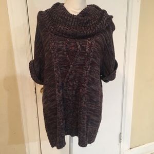 Roz & Ali Cable Knit Cowl Neck Sweater 2X